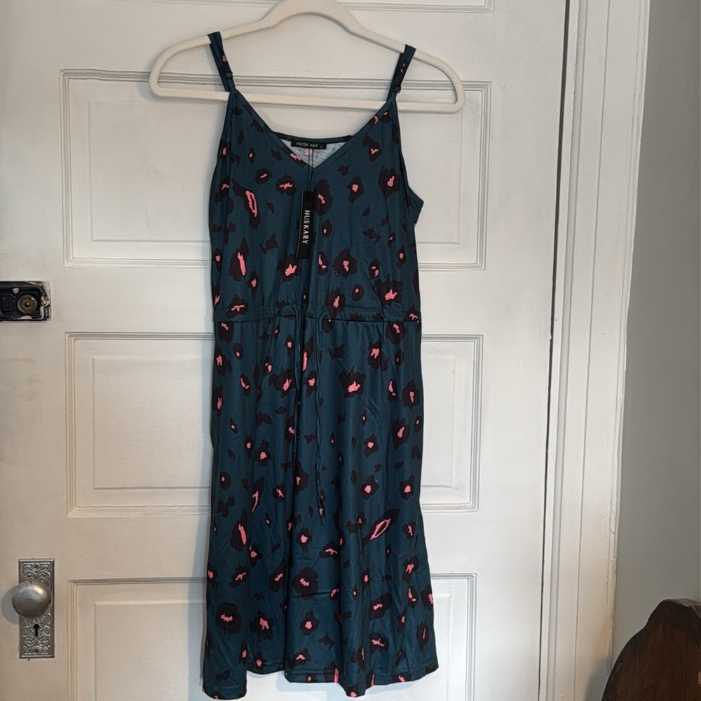 2 for $12 🎉 Huskary NWT Teal Cheetah Dress